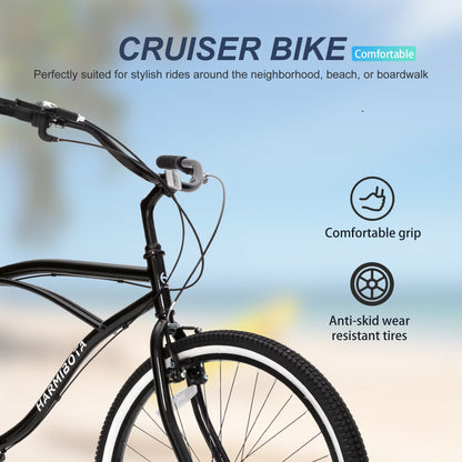 🚴‍♂️  Cruiser Bike 26-Inch 7-Speed | Comfort & Style for Men and Women 🌊