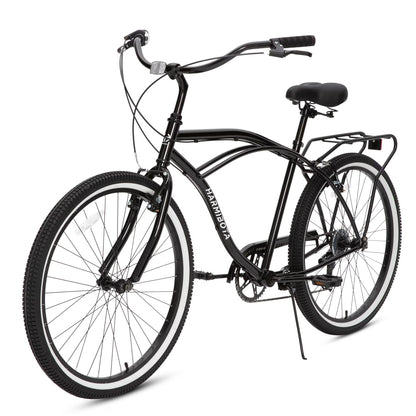 🚴‍♂️  Cruiser Bike 26-Inch 7-Speed | Comfort & Style for Men and Women 🌊