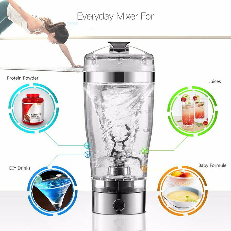 ⚡ Premium Electric Protein Shake – USB Rechargeable Blender Bottle for Sports & Fitness! 💪